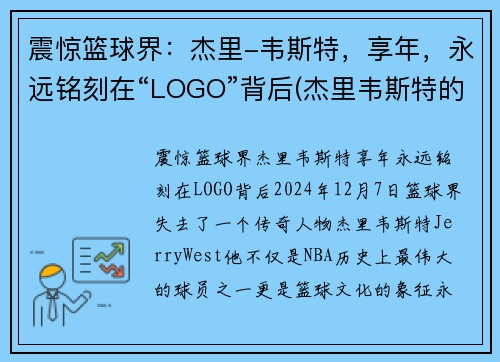 震惊篮球界：杰里-韦斯特，享年，永远铭刻在“LOGO”背后(杰里韦斯特的球衣号码)